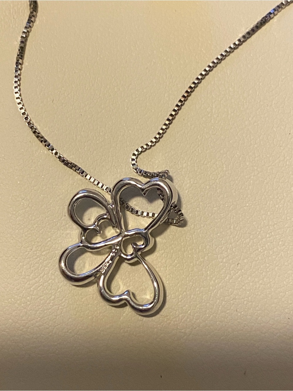 Open Hearts by Jane Seymour Sterling Silver Blue Diamond Butterfly Pendant - Picture 6 of 6